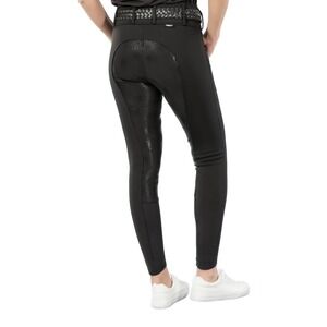 Horze Grand Prix Womens Thermo Softshell Full Seat Breeches Black S/M Equestrian